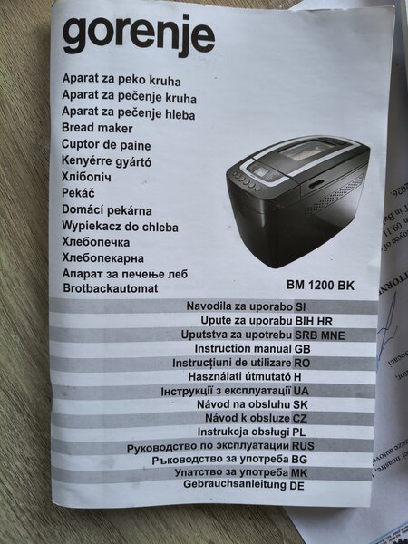 Cuptor paine Gorenje BM 1200, stare ca noua, unic proprietar
